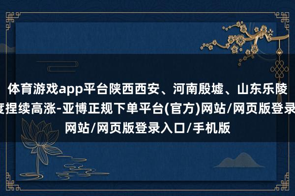 体育游戏app平台陕西西安、河南殷墟、山东乐陵等地旅游热度捏续高涨-亚博正规下单平台(官方)网站/网页版登录入口/手机版